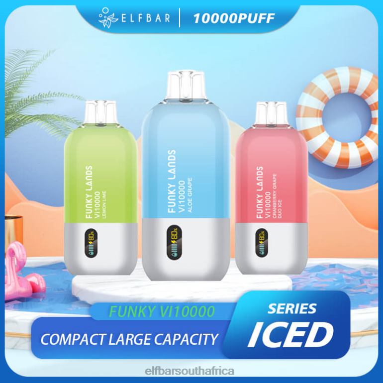B8D2Z155 ELFBAR Funky Lands Best Flavor Disposable Vape Vi10000 Iced Series Classic Ice Coffee