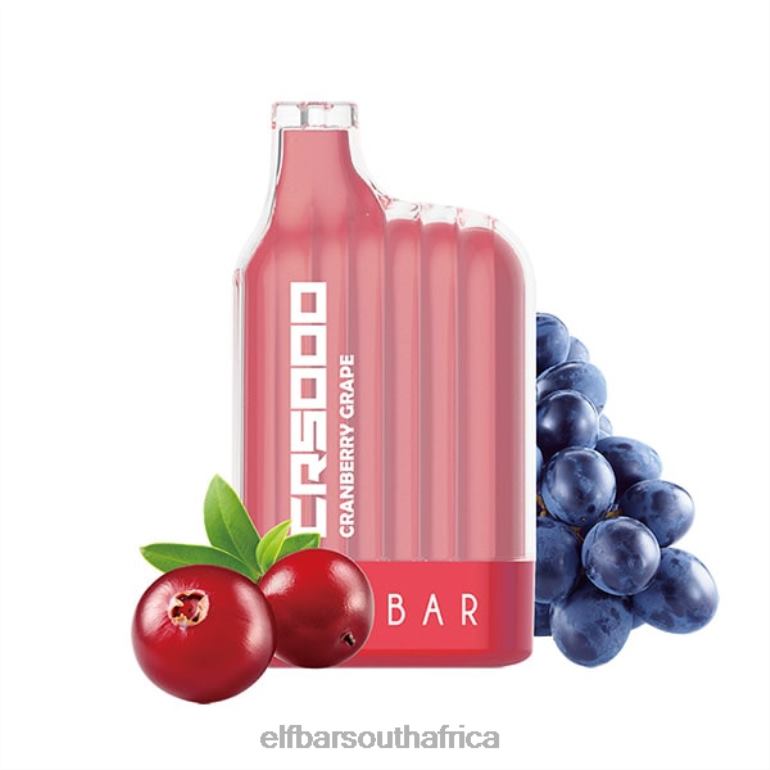 B8D2Z26 ELFBAR CR5000 Disposable Vape 5000 Puffs Cranberry Grape