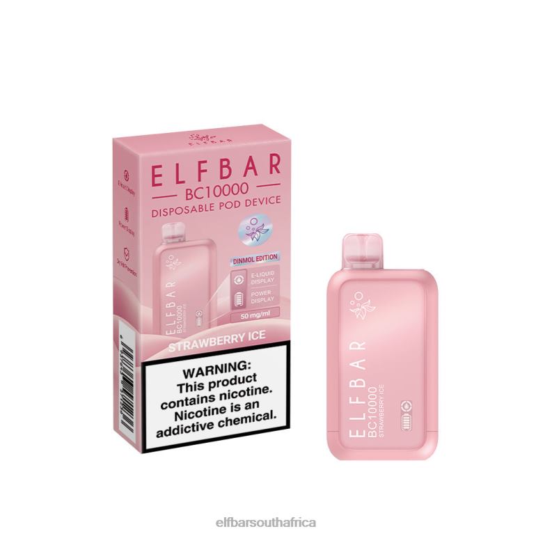 B8D2Z2 ELFBAR Best Flavor Disposable Vape BC10000 Ice Series Strawberry Kiwi Ice