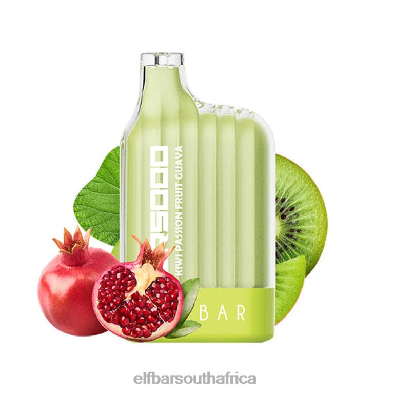 B8D2Z31 ELFBAR CR5000 Disposable Vape 5000 Puffs Kiwi Passion Fruit Guava