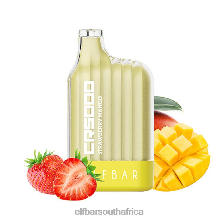 B8D2Z33 ELFBAR CR5000 Disposable Vape 5000 Puffs Strawberry Mango