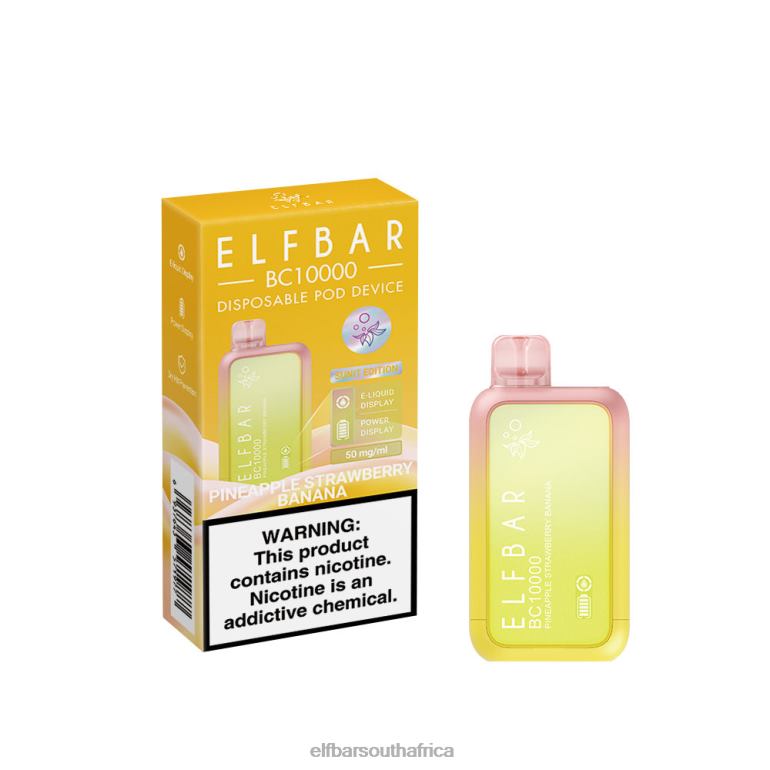 B8D2Z43 ELFBAR Disposable Vape New BC10000 10000Puffs Pineapple Strawberry Banana