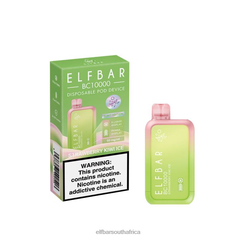 B8D2Z46 ELFBAR Disposable Vape New BC10000 10000Puffs Strawberry Kiwi Ice