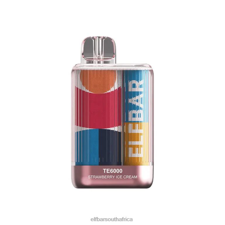 B8D2Z80 ELFBAR Disposable Vape TE6000 Puffs Strawberry Ice Cream