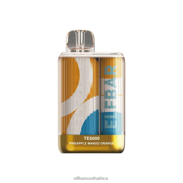 B8D2Z83 ELFBAR Disposable Vape TE6000 Puffs Pineapple Mango Orange