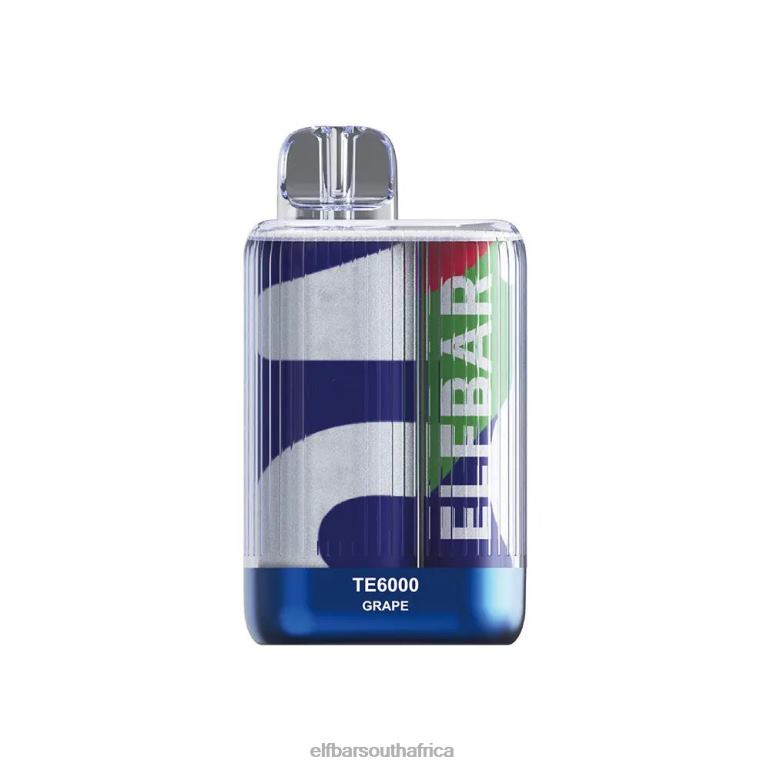 B8D2Z86 ELFBAR Disposable Vape TE6000 Puffs Grape