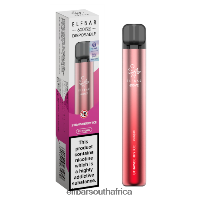 ELFBAR 600V2 Disposable Vape - 20mg 402LXZ14 Strawberry Ice