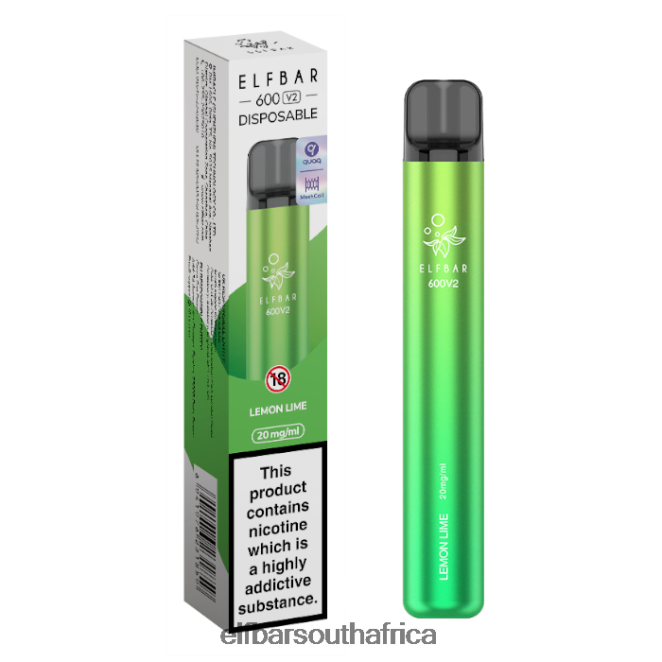 ELFBAR 600V2 Disposable Vape - 20mg 402LXZ15 Lemon Lime