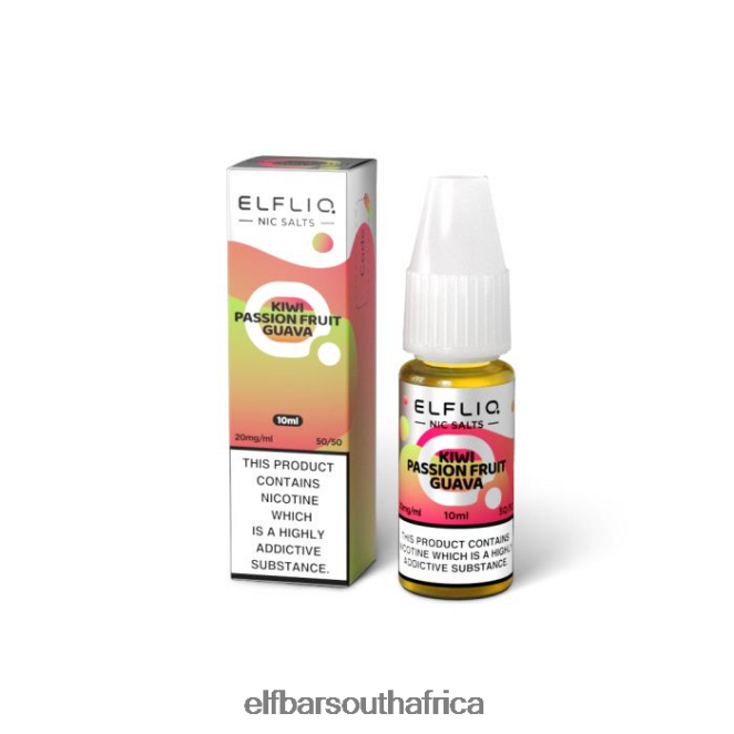 ELFBAR ELFLIQ Kiwi Passion Fruit Guava Nic Salts - 10ml-20 mg/ml 402LXZ210