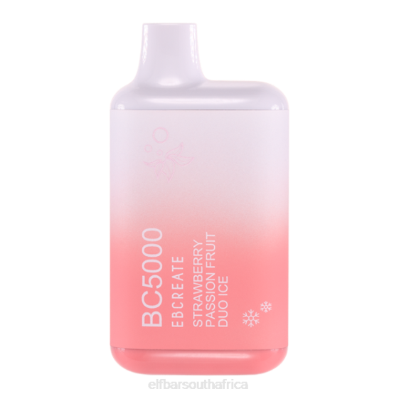 66HJ28 ELFBAR Strawberry Passion Fruit Duo Ice BC5000 Consumer - 50mg - Single