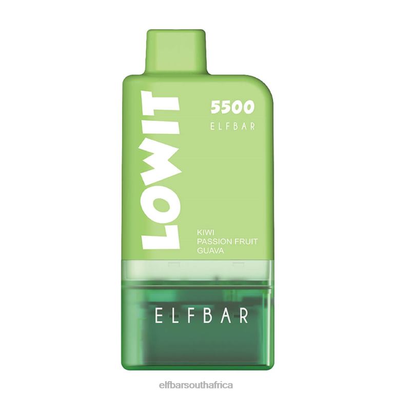 B8D2Z124 ELFBAR Prefilled Pod Kit LOWIT 5500 2%Nic Kiwi Passion Fruit Guava