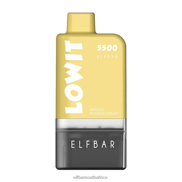 B8D2Z131 ELFBAR Prefilled Pod Kit LOWIT 5500 2%Nic Mango Passion Fruit