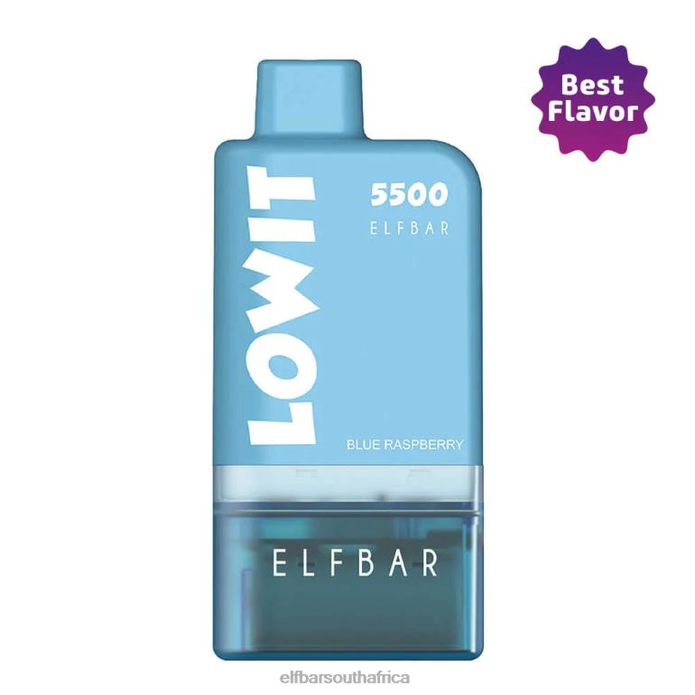 B8D2Z134 ELFBAR Prefilled Pod Kit LOWIT 5500 2%Nic Blue Raspberry Blue Raspberry+Blue Battery