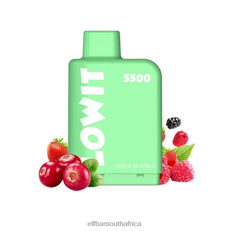 B8D2Z139 ELFBAR Prefilled Pod LOWIT 5500 Puffs 2%Nic Kiwi Passion Fruit Guava