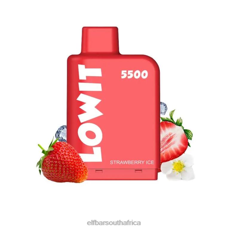 B8D2Z140 ELFBAR Prefilled Pod LOWIT 5500 Puffs 2%Nic Strawberry Ice