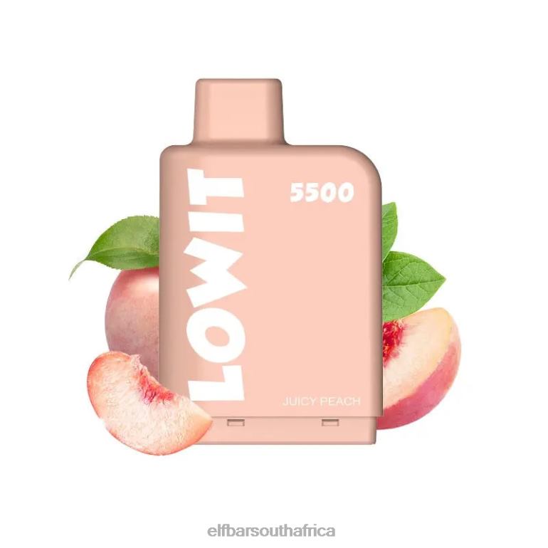 B8D2Z144 ELFBAR Prefilled Pod LOWIT 5500 Puffs 2%Nic Juicy Peach