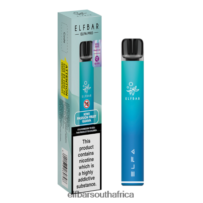 ELFBAR ELFA PRO Pod Kit - Rechargeable 402LXZ66 Aurora Blue + Kiwi Passion Fruit Prefilled Pod