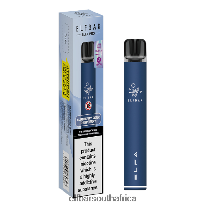 ELFBAR ELFA PRO Pod Kit - Rechargeable 402LXZ69 Navy Blue + Blueberry Sour Prefilled Pod