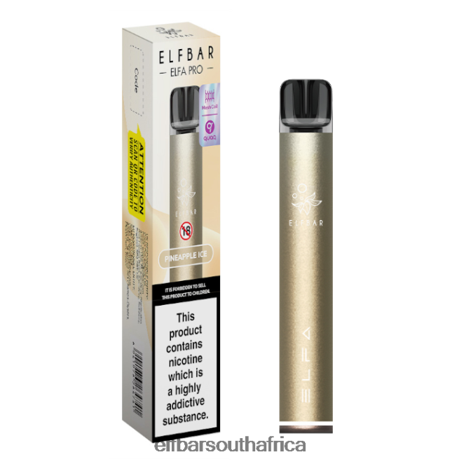 ELFBAR ELFA PRO Pod Kit - Rechargeable 402LXZ75 Dark Gold + Pineapple Ice Prefilled Pod