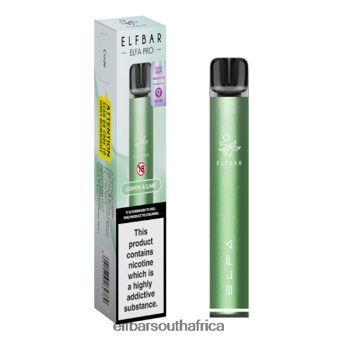 ELFBAR ELFA PRO Pod Kit - Rechargeable 402LXZ76 Twilight Green + Lemon & Lime Prefilled Pod