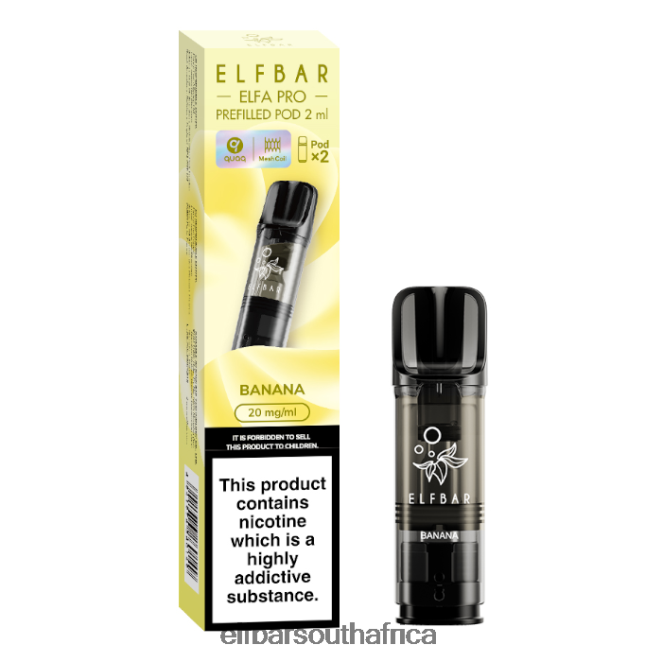 ELFBAR ELFA PRO Prefilled Pods - 20mg - 2PK 402LXZ78 Banana