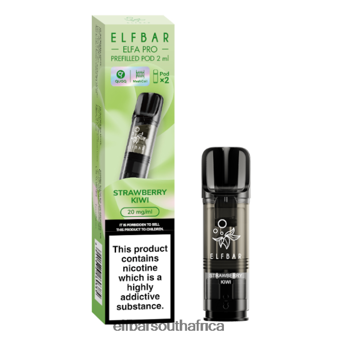 ELFBAR ELFA PRO Prefilled Pods - 20mg - 2PK 402LXZ80 Strawberry Kiwi