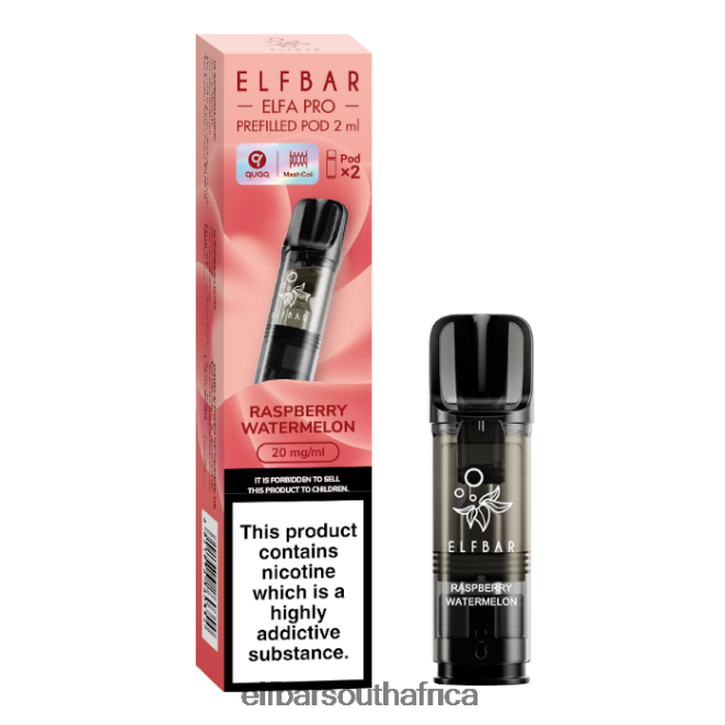 ELFBAR ELFA PRO Prefilled Pods - 20mg - 2PK 402LXZ90 Raspberry Watermelon