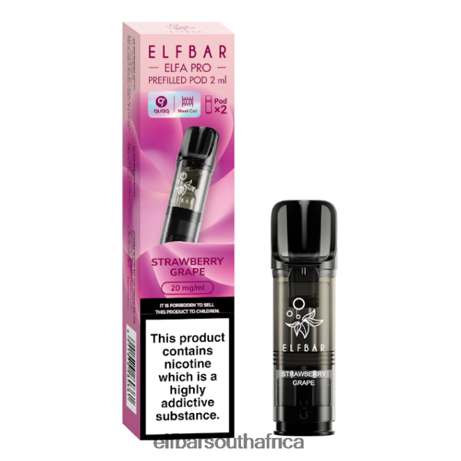 ELFBAR ELFA PRO Prefilled Pods - 20mg - 2PK 402LXZ94 Strawberry Grape