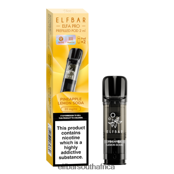ELFBAR ELFA PRO Prefilled Pods - 20mg - 2PK 402LXZ96 Pineapple Lemon Qi
