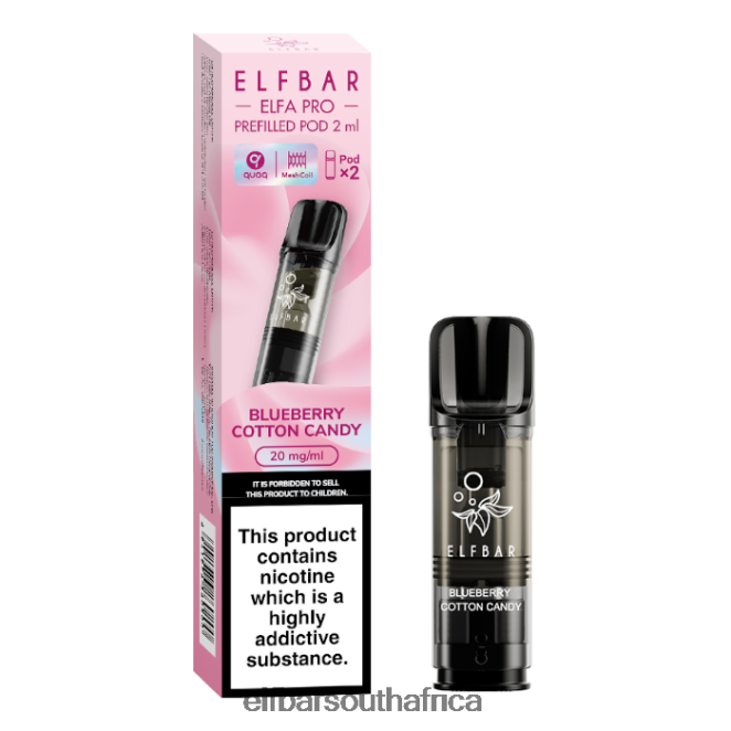 ELFBAR ELFA PRO Prefilled Pods - 20mg - 2PK 402LXZ97 Blueberry Cloudd
