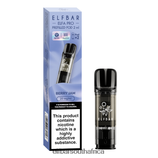 ELFBAR ELFA PRO Prefilled Pods - 20mg - 2PK 402LXZ98 Blueberry Snoow
