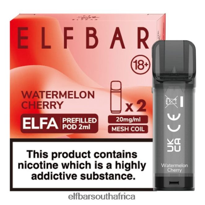ELFBAR Elfa Pre-Filled Pod - 2ml - 20mg (2 Pack) 402LXZ121 Watermelon Cherry