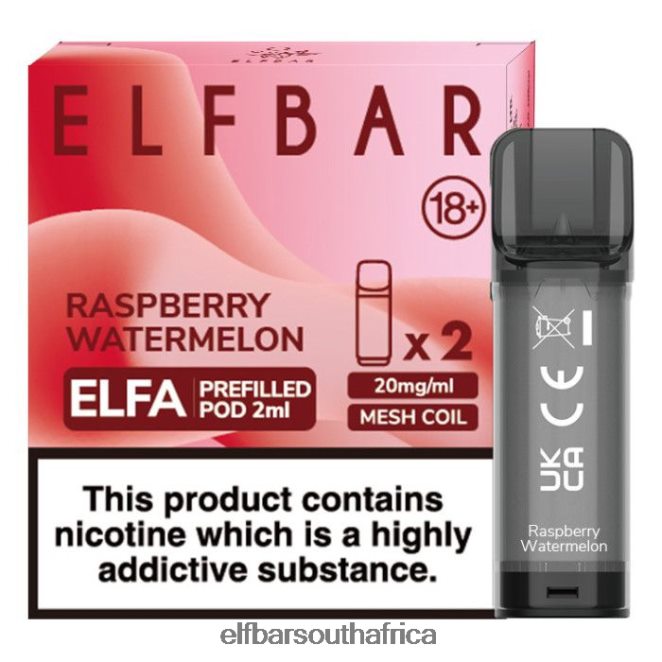 ELFBAR Elfa Pre-Filled Pod - 2ml - 20mg (2 Pack) 402LXZ122 Raspberry Watermelon
