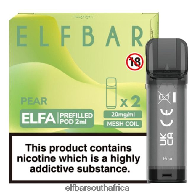 ELFBAR Elfa Pre-Filled Pod - 2ml - 20mg (2 Pack) 402LXZ123 Pear
