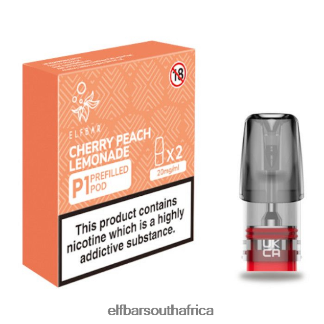 ELFBAR Mate 500 P1 Pre-Filled Pods - 20mg (2 Pack) Cherry Peach Lemonade 402LXZ164
