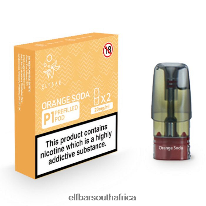 ELFBAR Mate 500 P1 Pre-Filled Pods - 20mg (2 Pack) Orange Soda 402LXZ155